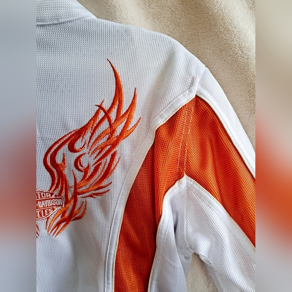 Women's Harley Davidson White and Orange Jacket - Picture 16 of 16